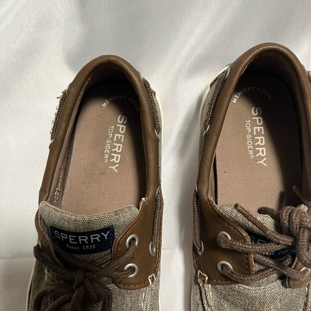 Sperry kids Canvas Boat Shoes size 3M - Picture 3 of 9